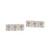 18K R 3 Stone Gem Bar 16ga AU