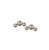 18K Y Triple Curved Cluster 16ga 1.5/2/1.5 cz/cz/cz