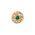 14k Yellow Gold with Emerald Green Diamond