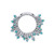 Mint Green CZ &  Genuine Ice Blue Diamond