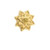 14K Y Sol Flower (threadless) 1.5mm Yellow Sapphire