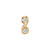 14K Y Double Gem Swirl (threadless) 1.5mm VS Diamond