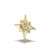 14K Y 8 Point Burst (threadless) CZ
