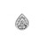 14K W Kensington Pear (threadless) 2mm CZ