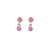 TI Gem End 3mm w/2.5mm Dangle 14ga salmon/tourmaline