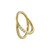 18K Y Double Hoop Gemmed Clicker 16ga 8mm CZ