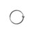 14k W Fixed Bead Ring 16ga 3/8''