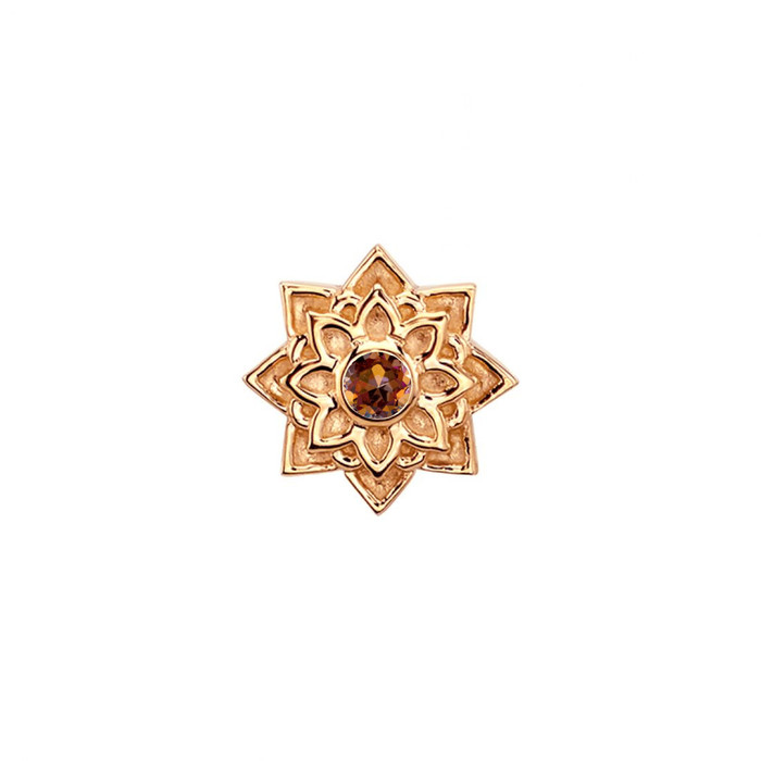 14K R Sol Flower (threadless) 1.5mm Anastasia Topaz