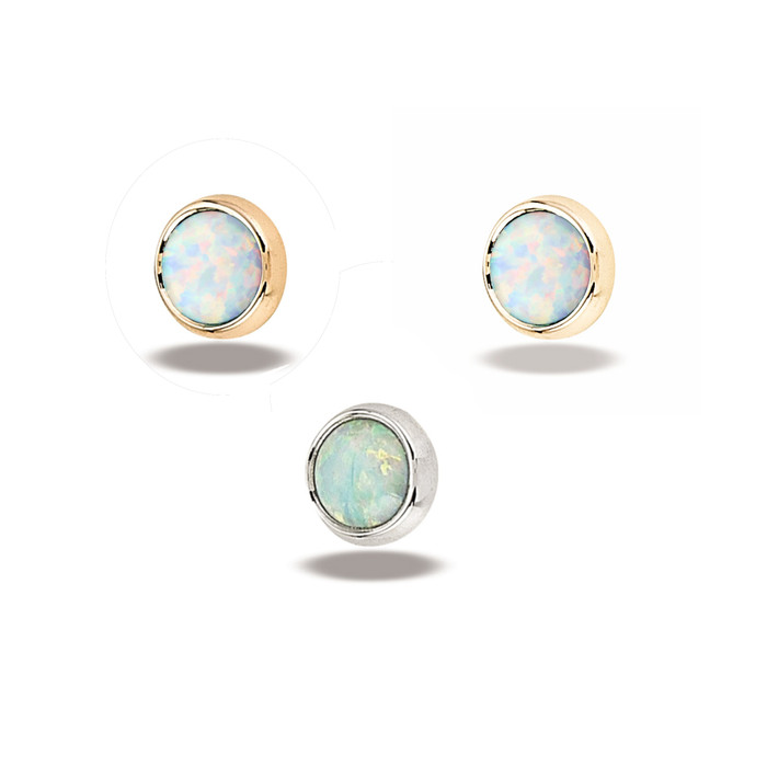Body Gems 14K Super Flat Cab (threadless)