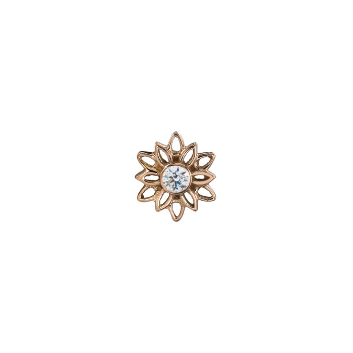 14k Y Marisol Threaded End 16ga 2mm Diamond