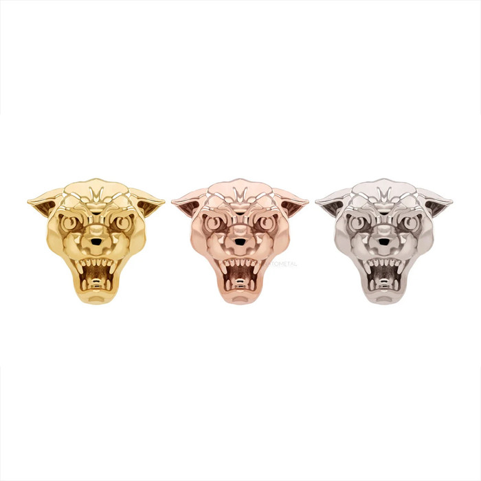 18K Y Panther Head (threadless)