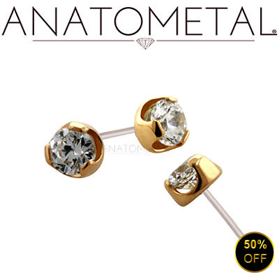 18K 3 Prong Standard Earring 20ga