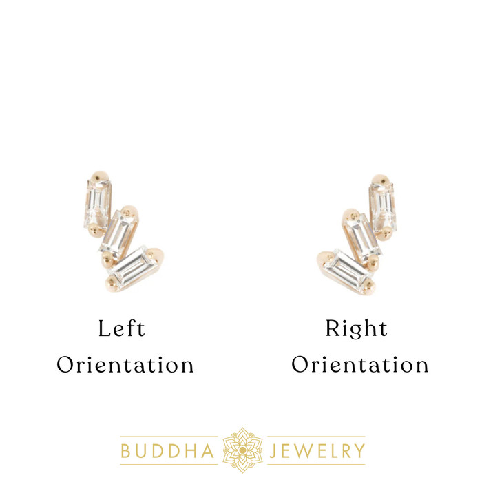 14k Staxx (threadless) CZ