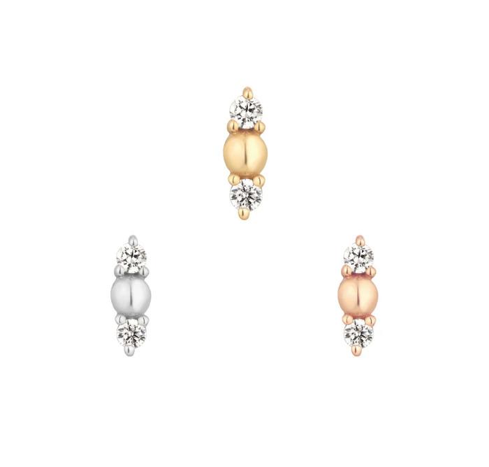 14k Crushing (threadless) CZ