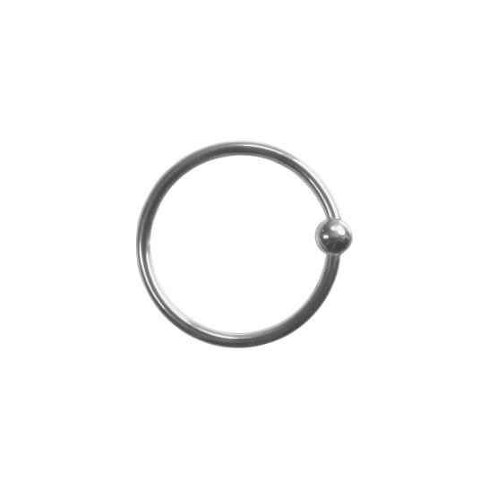14k W Fixed Bead Ring 16ga 7/16''