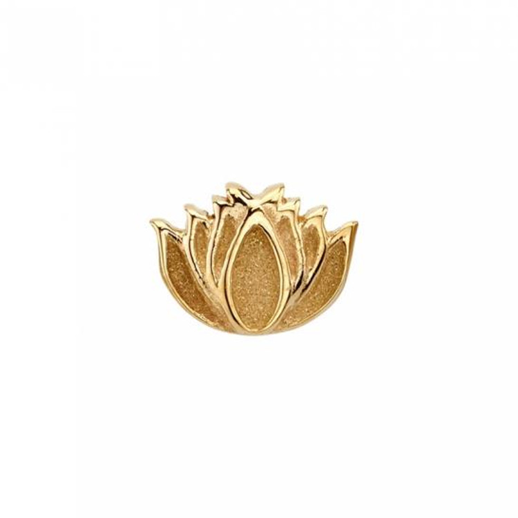 14K Y Relief Lotus 16ga 6mm