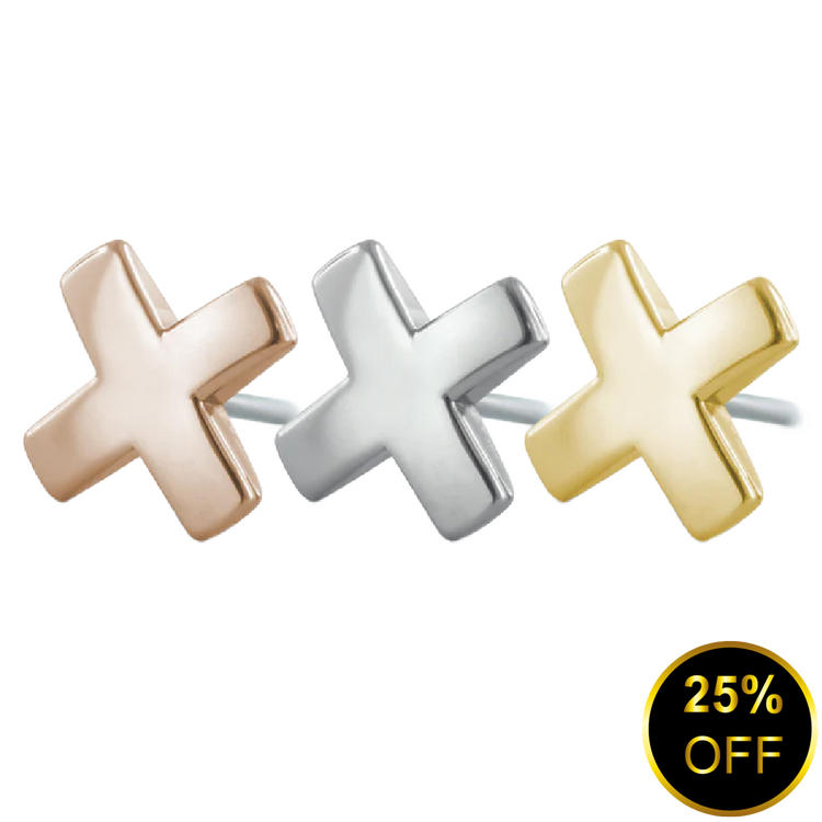 NeoMetal 18K Geometric X Ends (threadless)