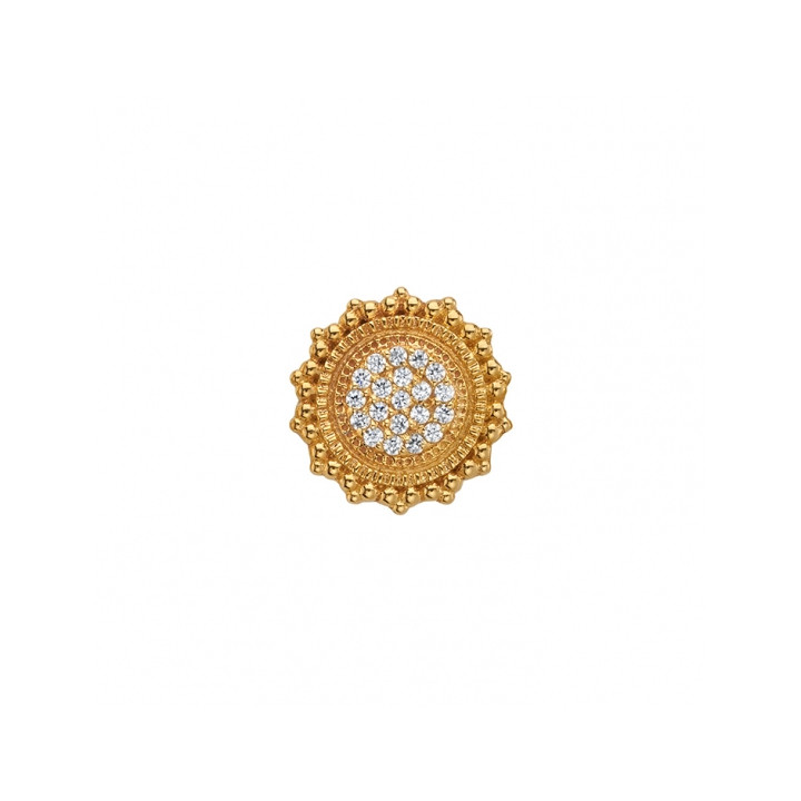 14K Y Parasol Afghan 11.5mm 14ga VS Diamond