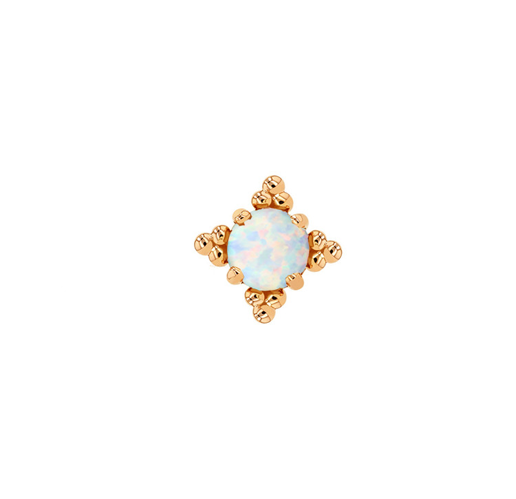 18K Zia (5mm) 16ga w/2.5mm Opal