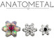 TI Jewelled Flower 16ga 2mm CZ