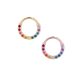 18K Forward Facing 240 Transition Seam Ring 18ga Rainbow