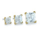 NeoMetal 18K Princess Cut Gem End (threadless)