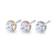 18k W Prong Set Gem End (threadless) 5mm CZ