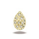 14K Y Pear Illusion 16ga cz