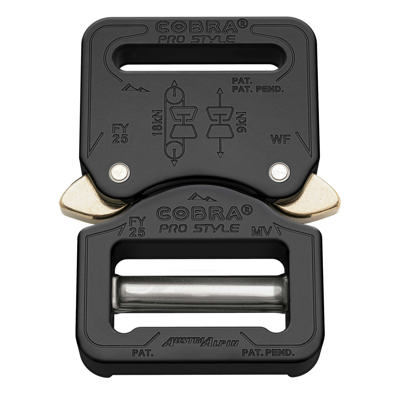 Austri-Alpin Cobra Pro-Style Buckle 25mm Matt Black