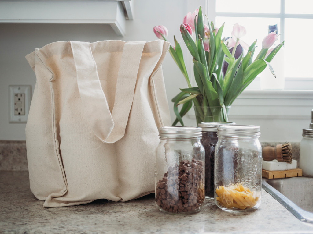 Wholesale Canvas Cotton Grocery Tote Bags with Compartments