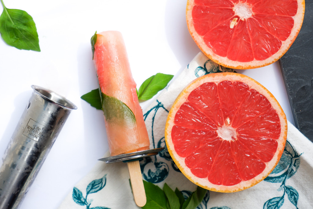 Grapefruit Basil Popsicle Recipe - 50% OFF FreezyCups!