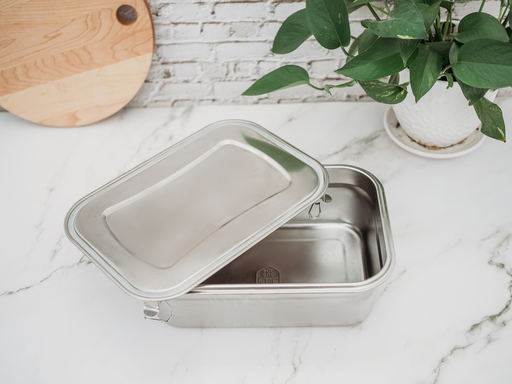 Stainless Steel Airtight Rectangular Storage Container - 4 L - for