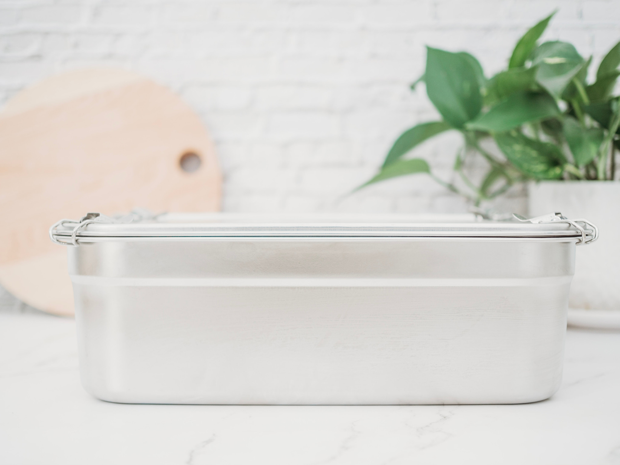 Stainless Steel Airtight Rectangular Storage Container - 4 L - for freezer  or large batches