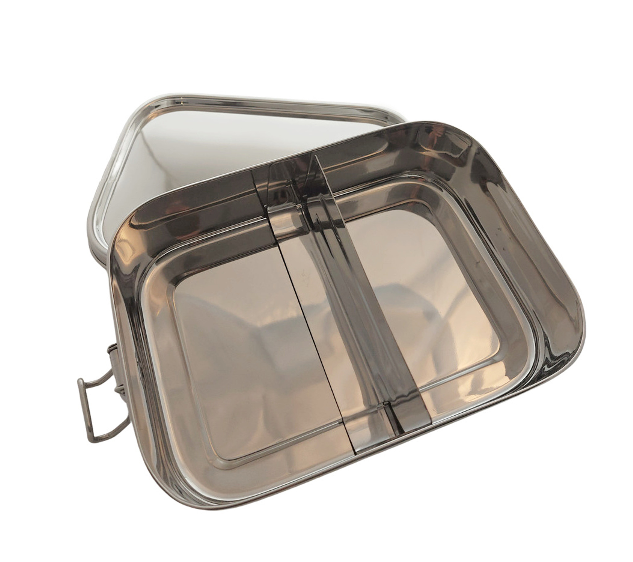 Stainless Steel Lunch Box with Removable Dividers - Round