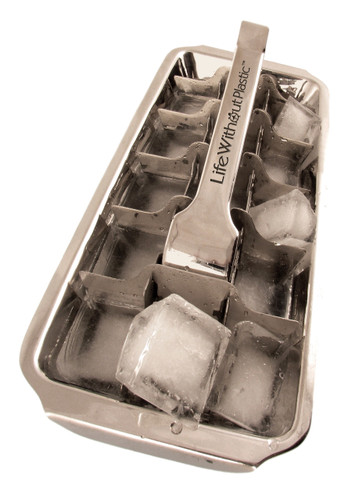 This Stainless Steel Ice Cube Tray With A Lever Handle Is A Durable Non Plastic Product Just 