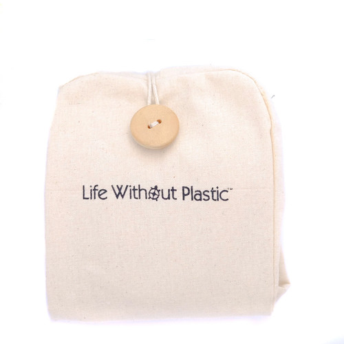 Organic Cotton Flat-Bottom Compact Shopping Bag - front