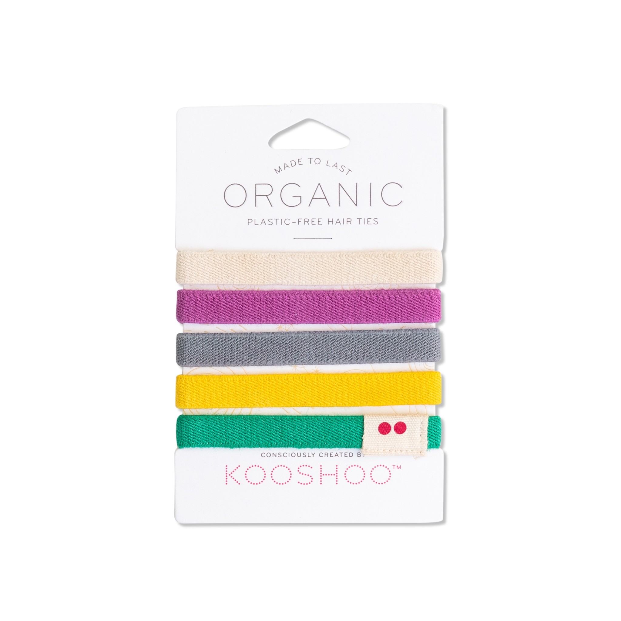 Lila Colorful Organic Cotton Plastic Free Hair Ties