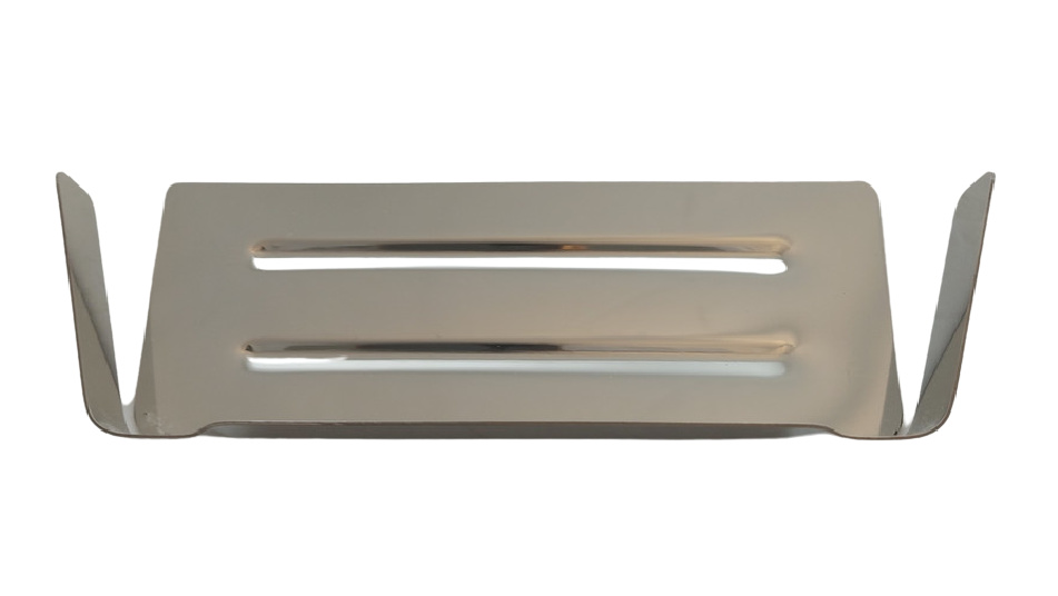 Removable stainless steel divider for plastic-free rectangular