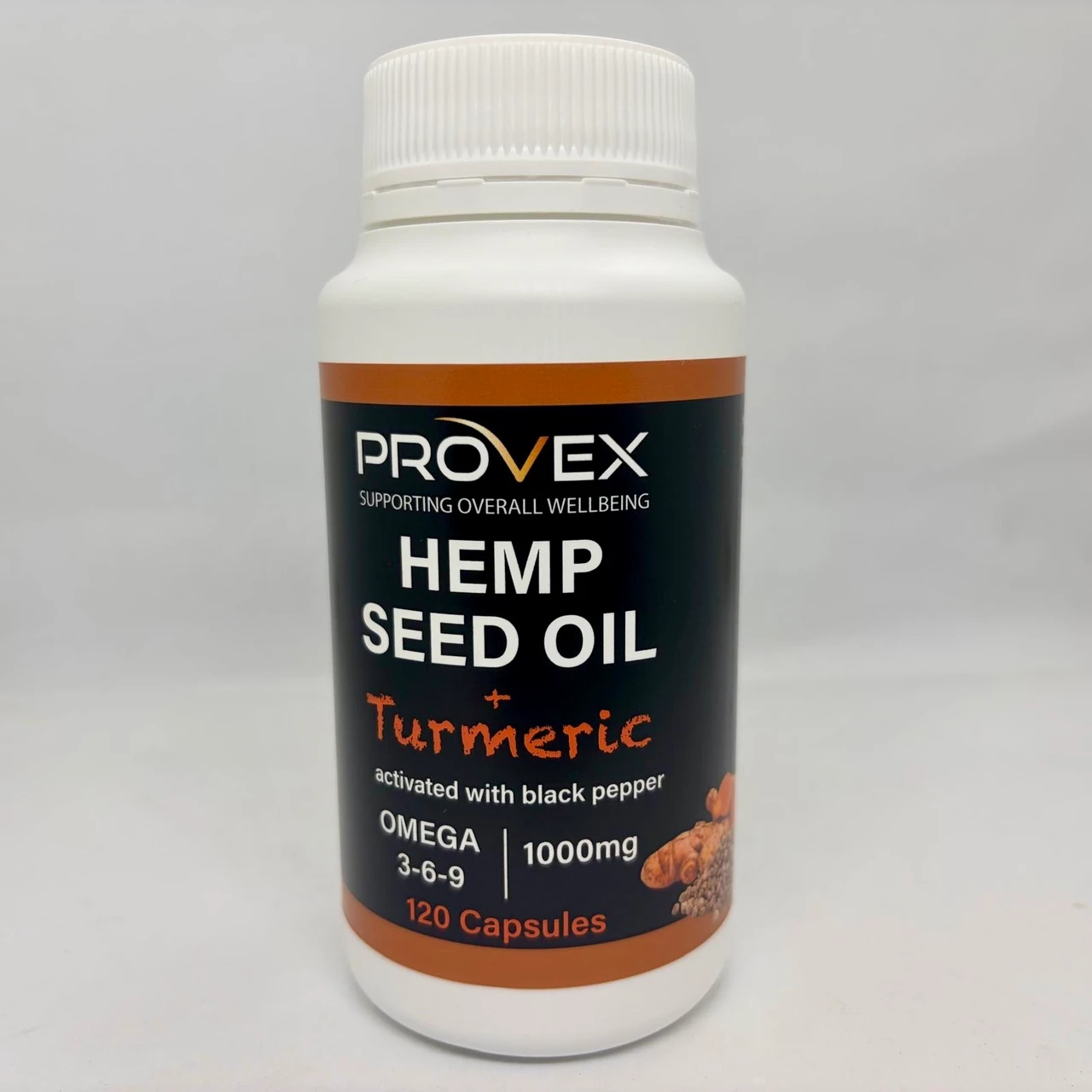 Provex Hemp Seed Oil plus Turmeric, activated with black pepper
