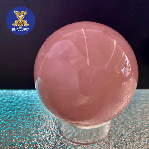Rose Quartz Sphere (With Stand)-1.3