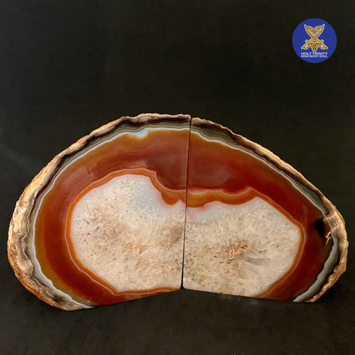 Natural Agate Bookend Crystal Pair Premium Brazilian Made To Decor Your Home Natural Agate Bookend Crystal Pair Premium Brazilian Made To Decor Your Home