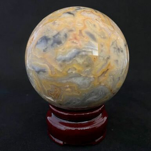 Ocean Jasper Sphere Natural  ( With Stand )-1.3 Ocean Jasper Sphere Natural  ( With Stand )-1.3
