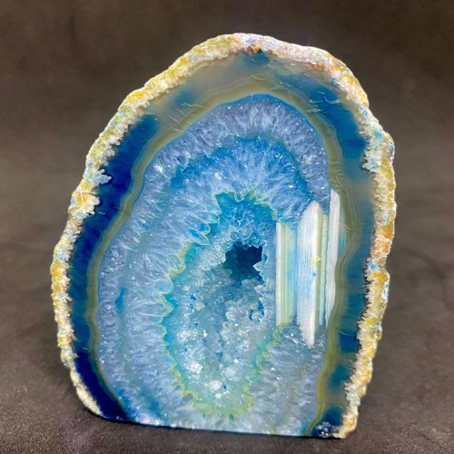 Blue Agate Base Cut Geode Crystal-52.59