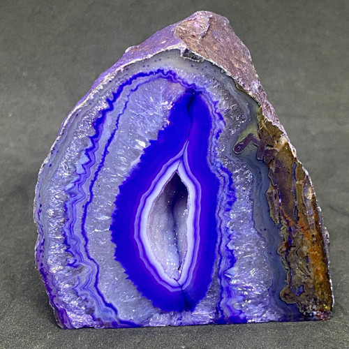 Agate Base Cut Geode Crystal-52.68 Agate Base Cut Geode Crystal-52.68