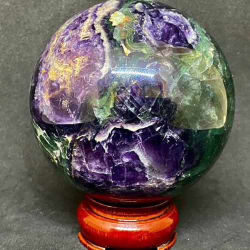 Fluorite Sphere Large (With Stand)-1.5