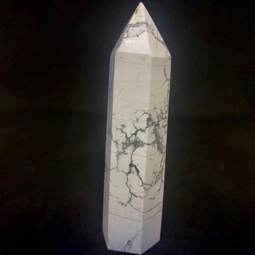 Howlite Crystal Generator Point-1.5 Howlite Crystal Generator Point-1.5