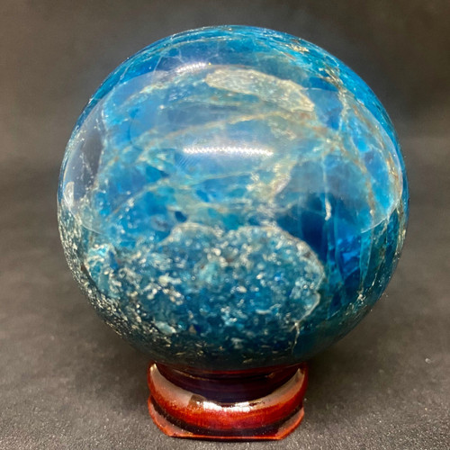 Apatite Crystal Sphere Blue (With Stand)-1.11