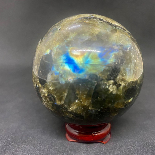 Labradorite Crystal Sphere (With Stand)-1.3
