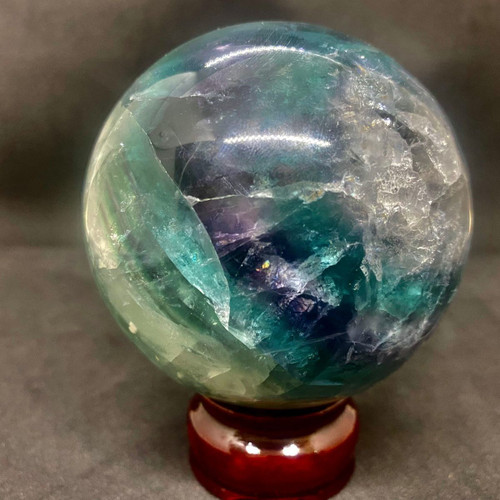 Fluorite Sphere (With Stand)-1.13