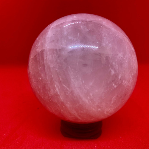 Rose Quartz Crystal Sphere (With Stand)-1.6